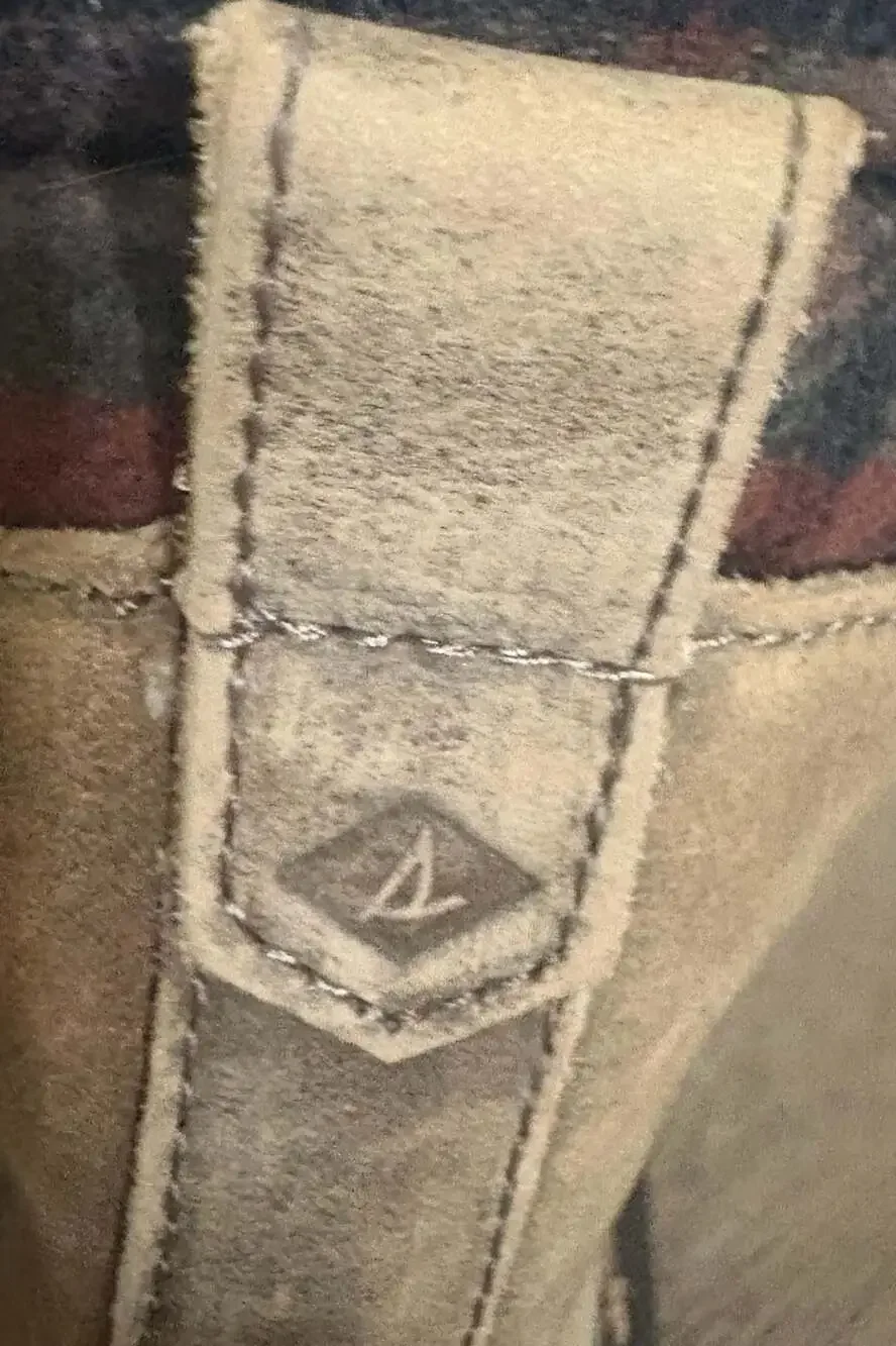Sperry Saltwater Duck Boots Women’s 8 Tan Leather Waterproof Plaid Cuff Zip Lac